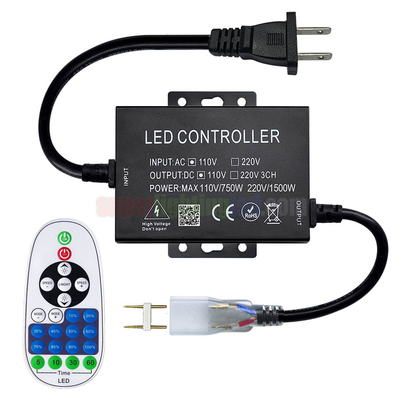 AC110220V 1500W, RF 23Keys LED Dimmer Controller, For Metro Lighting